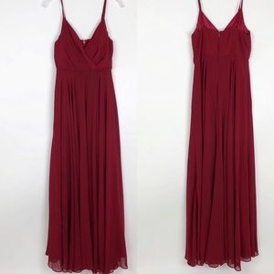 lulus surplice chiffon gown